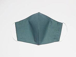 Rúška - Tvarované dvojvrstvové rúška - obojstranné jednofarebné (cca 11 cm - Zelená) - 12788411_