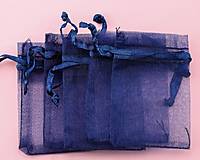 VO101 MINI organzové vrecko 5 x 7 cm (Tmavo modrá)
