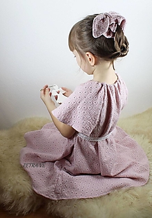 Detské oblečenie - Veronika - detské šaty z mušelínovej madeiry - 12792016_