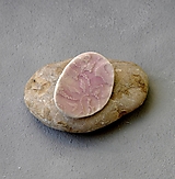 Brošňa ružovo pastelová čipka