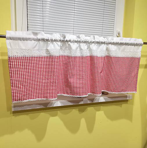 Úžitkový textil - Záclona Jolana červena - 12791708_
