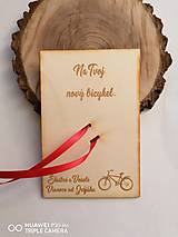Papiernictvo - Vianočna drevena pohľadnica typ 3_rôzne farby stuhy - 12792194_