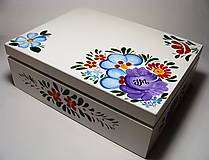 Úložné priestory & Organizácia - Maľovaná krabica - chodská keramika - 12793354_