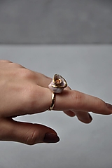 Prstene - Prsteň ruža so zlatom - 12793044_