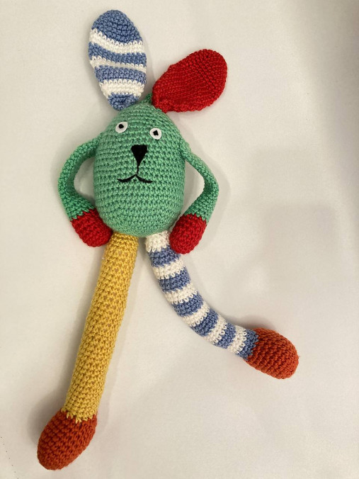 Hračky - Pásikavček nohatý/ háčkovaný - 12793699_