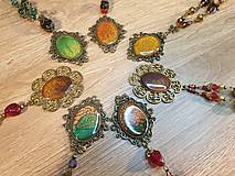 Náhrdelníky - Vintage medailóny v rôznych farebných prevedeniach (Zelený) - 12796116_
