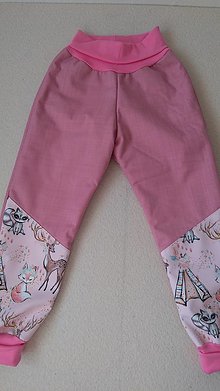 Detské oblečenie - Softshellvé nohavice s barančekom - 12794692_