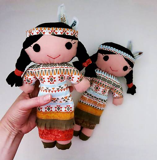 Textilná bábika - Indiánka Brezový Lístok