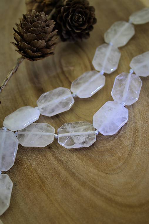 Minerály - krištál horský korálky 15x20mm - 12797782_