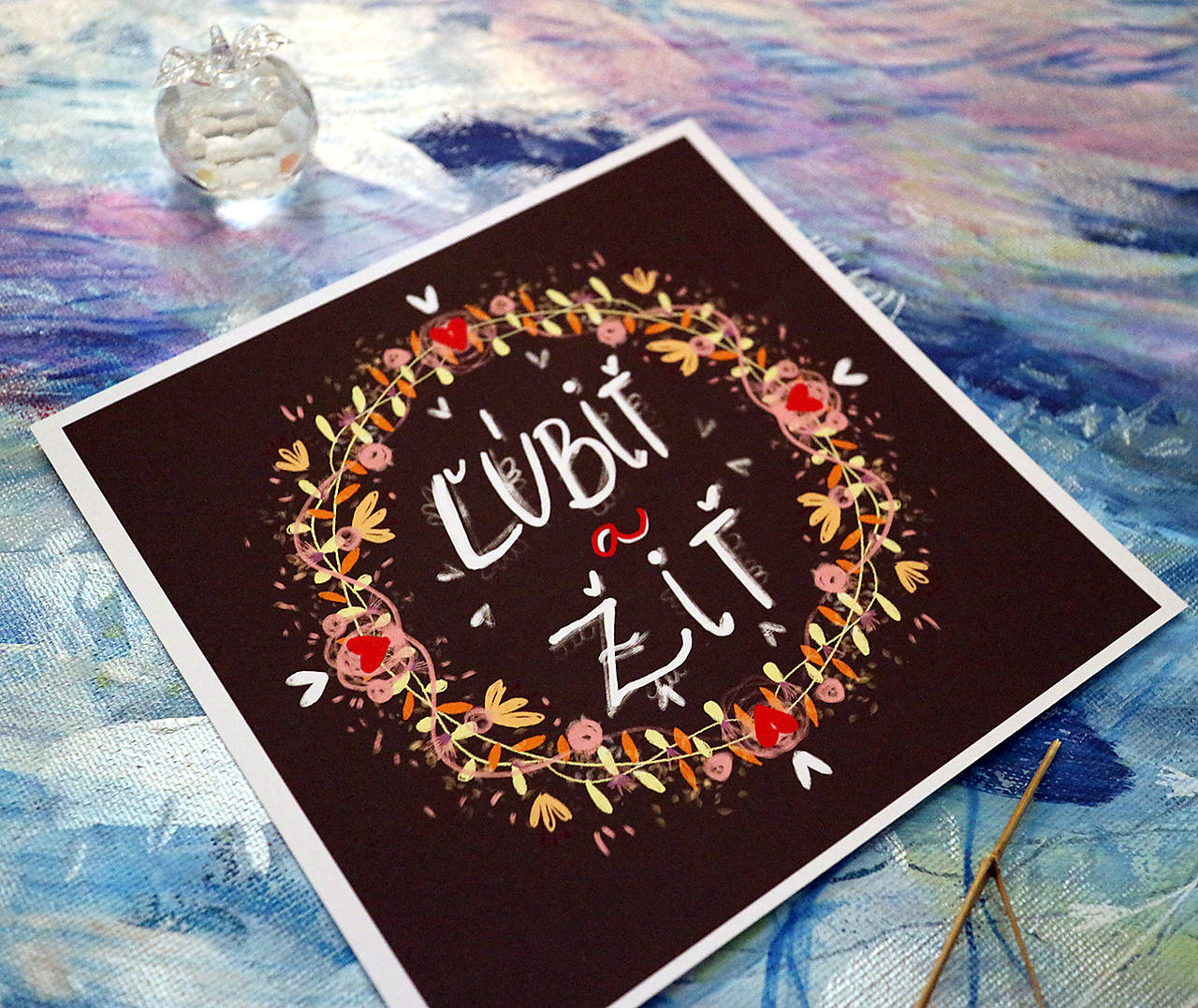 Ľubiť a žiť/ písanková kreslenka