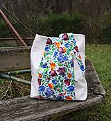 Nákupné tašky - Nákupná taška - kvety - 12800964_