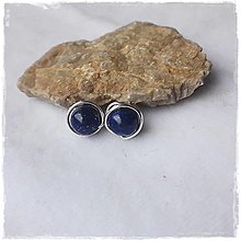 Náušnice - mininapichovačky lapis lazuli - 12801223_