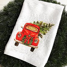Úžitkový textil - Vianočný uterák  (Autíčko) - 12802214_