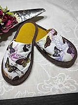 Ponožky, pančuchy, obuv - Papuče barefoot motýle - 12802464_