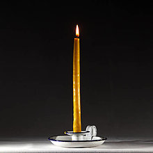 Sviečky - Dve vysoké máčané Sviečky z včelieho vosku - v darčekovej krabičke - 12803568_