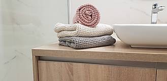 Úžitkový textil - Ľanový waflový uterák - 12806486_