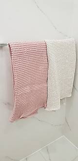 Úžitkový textil - Ľanový waflový uterák - 12806490_