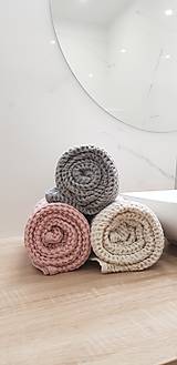 Úžitkový textil - Ľanový waflový uterák - 12806492_