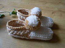 Ponožky, pančuchy, obuv - Pletené domáce papučky - dámske - 12808834_