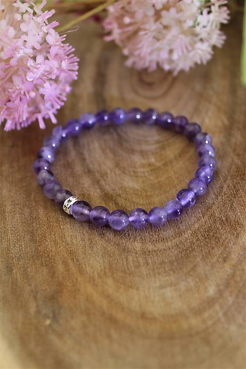 Náramky - ametyst náramok - 12810852_