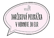 Darčekové poukážky - Darčeková poukážka 30 Eur - 12810331_