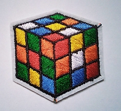 Galantéria - Nažehľovačka Rubikova kocka (NZ304) - 12810582_