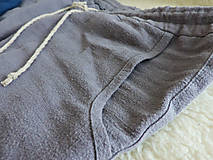 Pánske oblečenie - Pánske pohodlné ľanové domáce nohavice - 12813534_