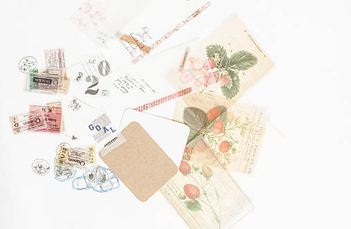 Papier - Ephemera na tvorenie "nature" (Jahody) - 12814376_