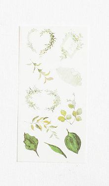 Papier - Akvarelový set - nálepky "Greenery III. " (B.) - 12814272_