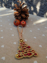 Brošne - Christmastree (Zlatá) - 12814665_