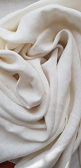 Textil - 100 % ľan predpraný, mäkčený prémiový európsky ľan - cena za 0,5m (ivory (prírodná biela) Ľ4) - 12816476_
