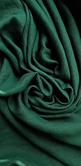 Textil - 100 % ľan predpraný, mäkčený prémiový európsky ľan - cena za 0,5m (lesná zelená Ľ32) - 12816493_