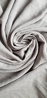 Textil - 100 % ľan predpraný, mäkčený prémiový európsky ľan - cena za 0,5m (sivá Ľ5) - 12816518_
