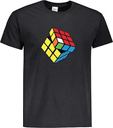Pánske oblečenie - Rubikova kocka pánske (S - Čierna) - 12817000_