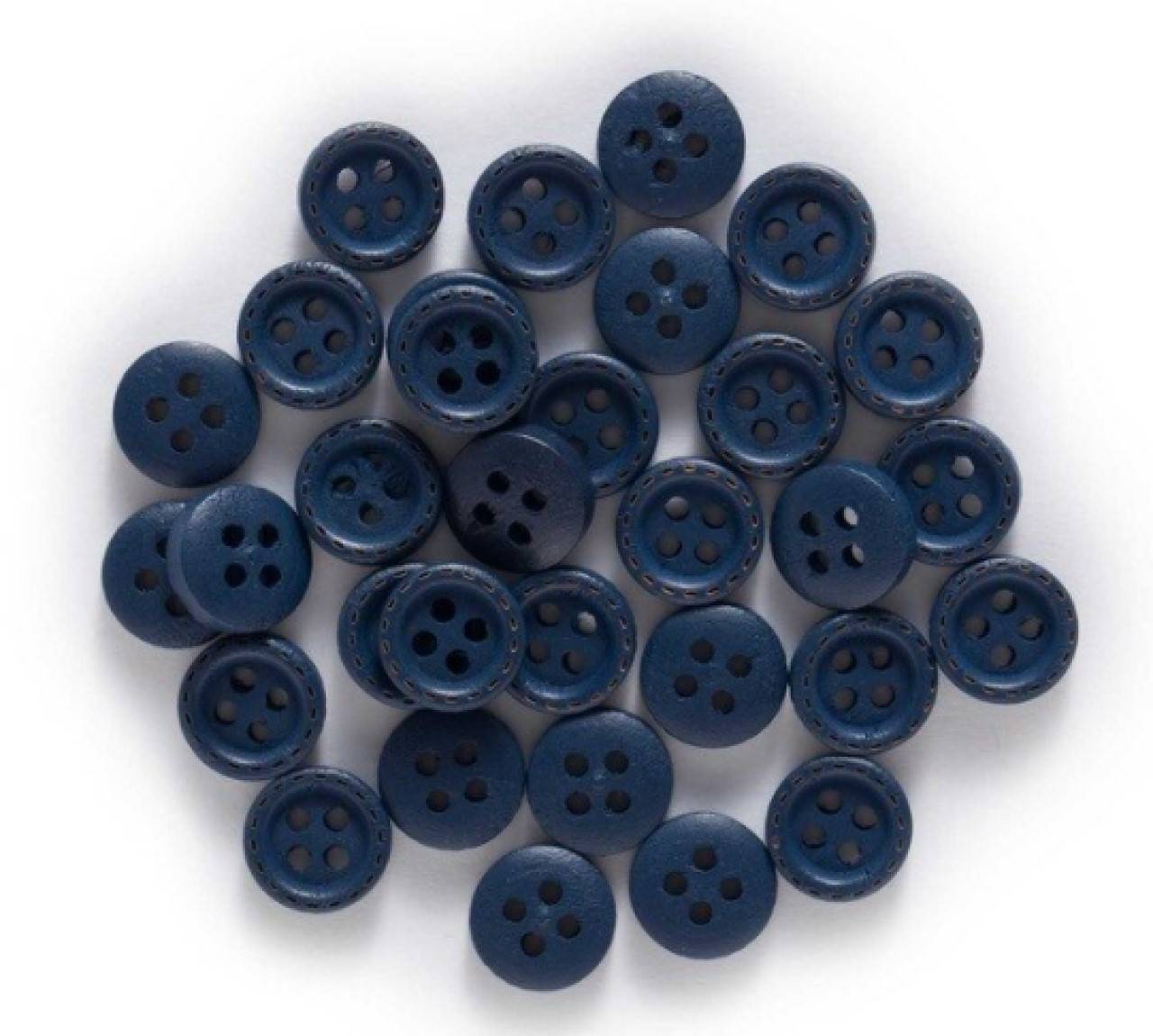 G109 Gombíček drevený mini 10 mm  (Tmavo modré)