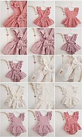 Detské oblečenie - Vtáčatko - mušelínové šaty s volánmi a mašľou (ružová) - 12818002_