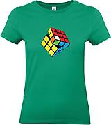 Topy, tričká, tielka - Rubikova kocka dámske (L - Zelená) - 12817555_