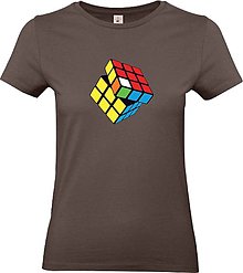 Topy, tričká, tielka - Rubikova kocka dámske (XS - Hnedá) - 12817569_