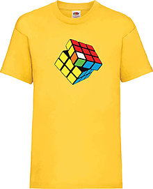 Detské oblečenie - Rubikova kocka detské (5-6 rokov - Žltá) - 12818697_