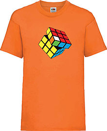 Detské oblečenie - Rubikova kocka detské (5-6 rokov - Oranžová) - 12818702_