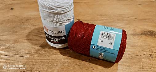 Galantéria - MACRAME COTTON LUREX (MACRAME COTTON LUREX - 739) - 12820607_