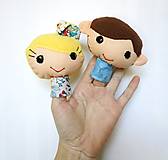 Hračky - Prstová maňuška človiečik (pani / maminka) - 12820045_