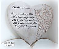Dekorácie - Anjelské Vintage srdce-domáce požehnanie :) - 12819734_