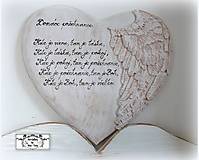 Dekorácie - Anjelské Vintage srdce-domáce požehnanie :) - 12819735_