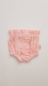 Detské oblečenie - Mušelínové čukotky s riaseným pásom (baby ružová) - 12819793_
