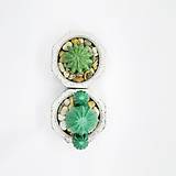 Nádoby - Sada kvetináčov s betónovými kaktusmi Osemuholník malý (Pure Dark) - 12819721_