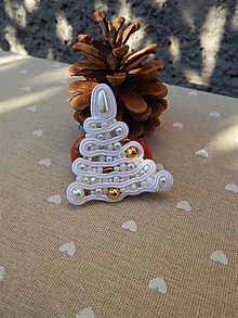 Brošne - Christmastree (Biela) - 12823401_