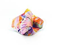 Anatomické antibakteriálne dizajnové rúško s časticami striebra - Crystal Rainbow