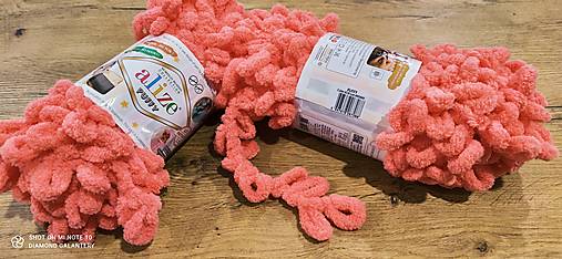 Galantéria - Alize Puffy  (619 korálová) - 12830254_