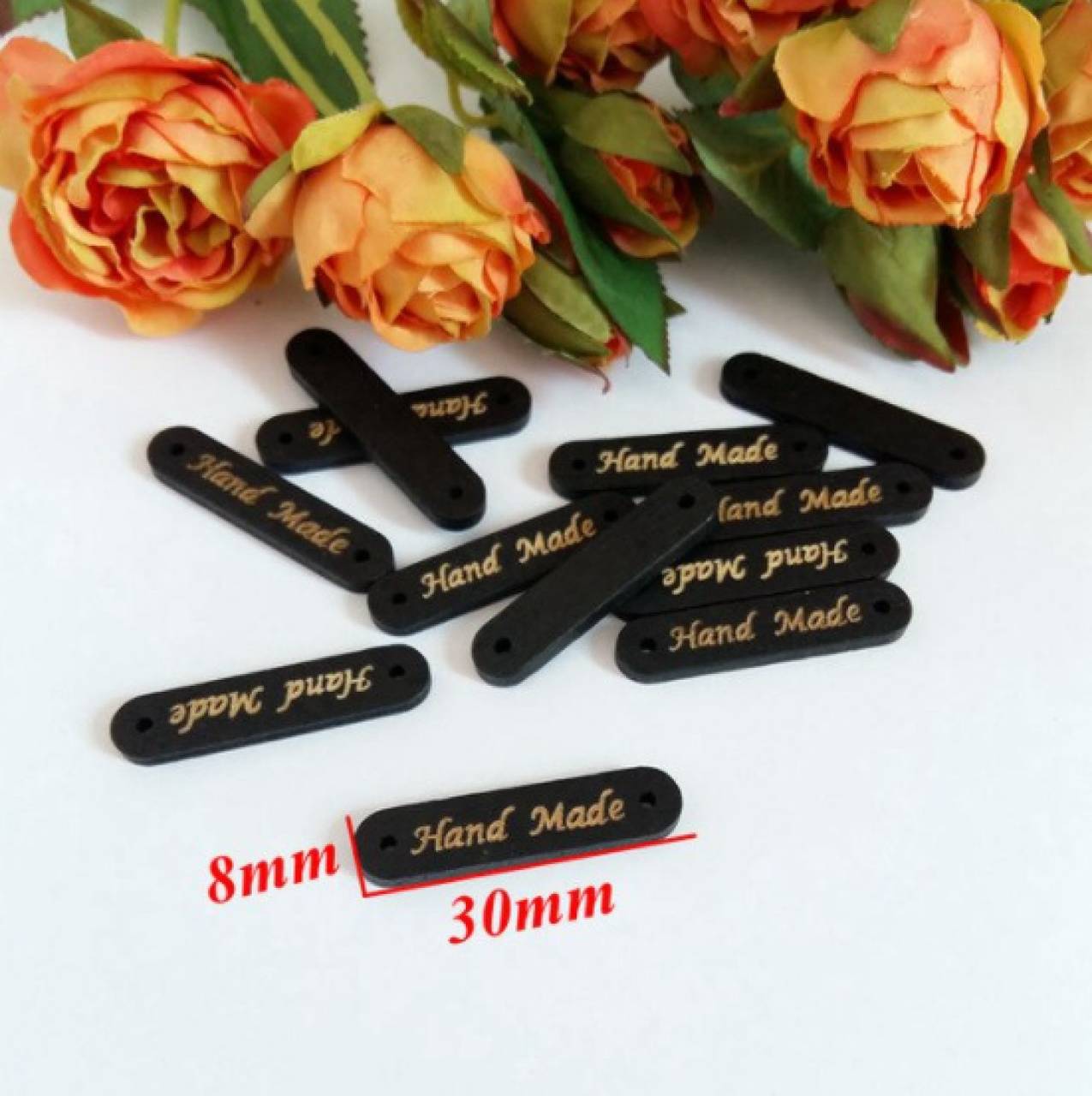 NT102 Drevená tabuľka hand made 3 x 0,8 cm (Čierna)